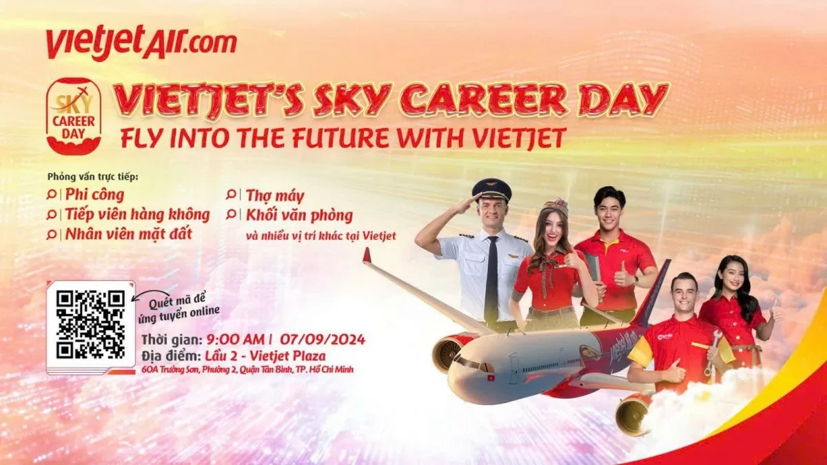 Vietjet tổ chức ngày hội tuyển dụng lớn nhất năm 2024