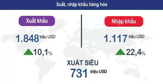 Nam Định, 8 tháng xuất siêu 713 triệu USD