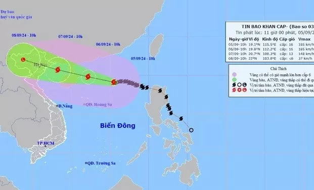 Công điện của Bộ trưởng Bộ Công Thương về việc ứng phó khẩn cấp với bão số 3