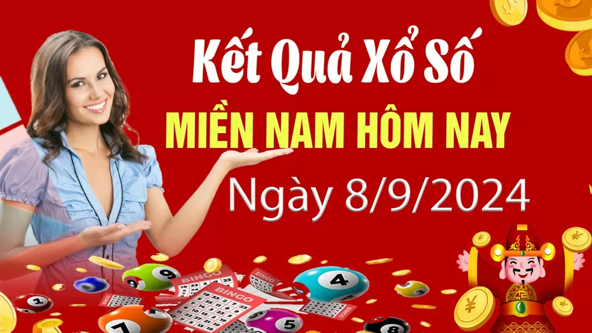 Kết quả Xổ số miền Nam ngày 8/9/2024, KQXSMN ngày 8 tháng 9, XSMN 8/9, xổ số miền Nam hôm nay