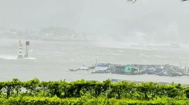 Bão số 3 hoành hành ở Quảng Ninh: Tường kính bung tơi tả, ô tô bị thổi bay