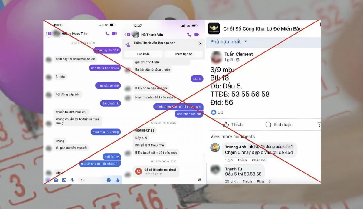 Cảnh giác chiêu trò nhận ghi số lô, số đề trên mạng xã hội 
