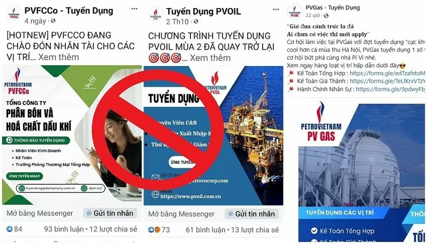 Ngập tràn trang mạng giả mạo tuyển dụng, Petrovietnam đưa ra cảnh báo khẩn