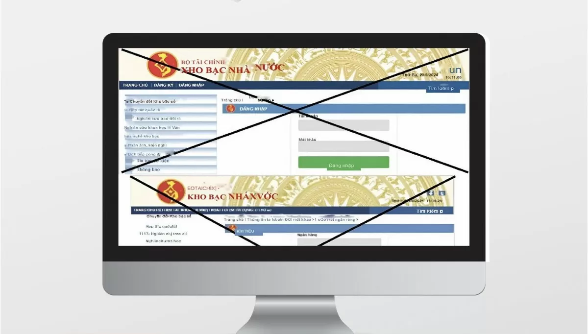 Cảnh báo giả mạo website Kho bạc nhà nước để chiếm đoạt tài sản - Ả