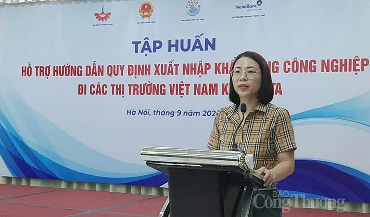 bà Trần Thị Thanh Hoa – Trưởng phòng Xuất nhập khẩu - Thị trường và thương nhân nước ngoài (Sở Công Thương Hà Nội) 