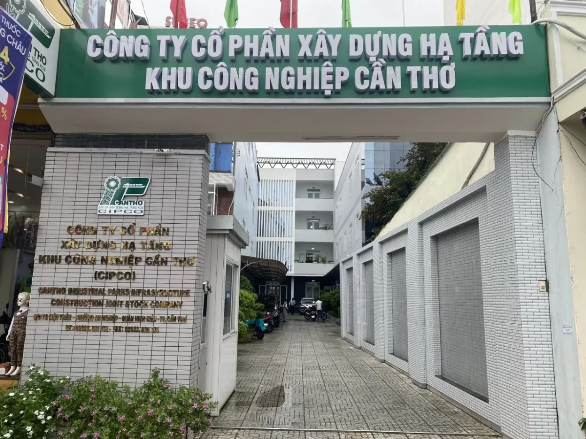 Trụ sở Công ty CP xây dựng hạ tầng KCN Cần Thơ. 