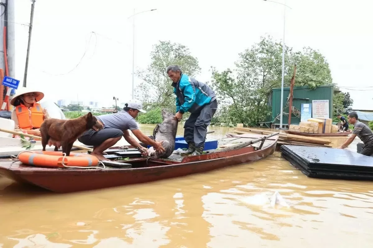 Người dân khu vực từ ngõ 114 Hàm Tử Quan đến bến Chương Dương Độ, quận Hoàn Kiếm sơ tán