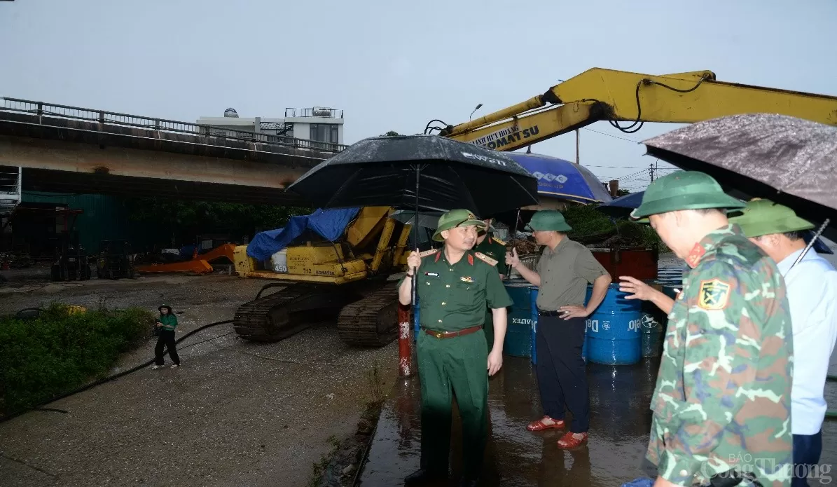 Hà Nội: Kiểm tra công tác ứng phó với mưa lũ tại huyện Ba Vì