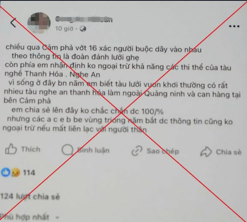 Quảng Ninh: Công an triệu tập chủ facebook 'Song An hải sản' đưa tin sai sự thật về tình hình bão lũ