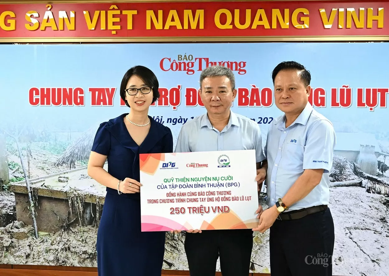 Ngành Công Thương nối vòng tay lớn, ủng hộ đồng bào các tỉnh phía Bắc bị ảnh hưởng của bão, lũ