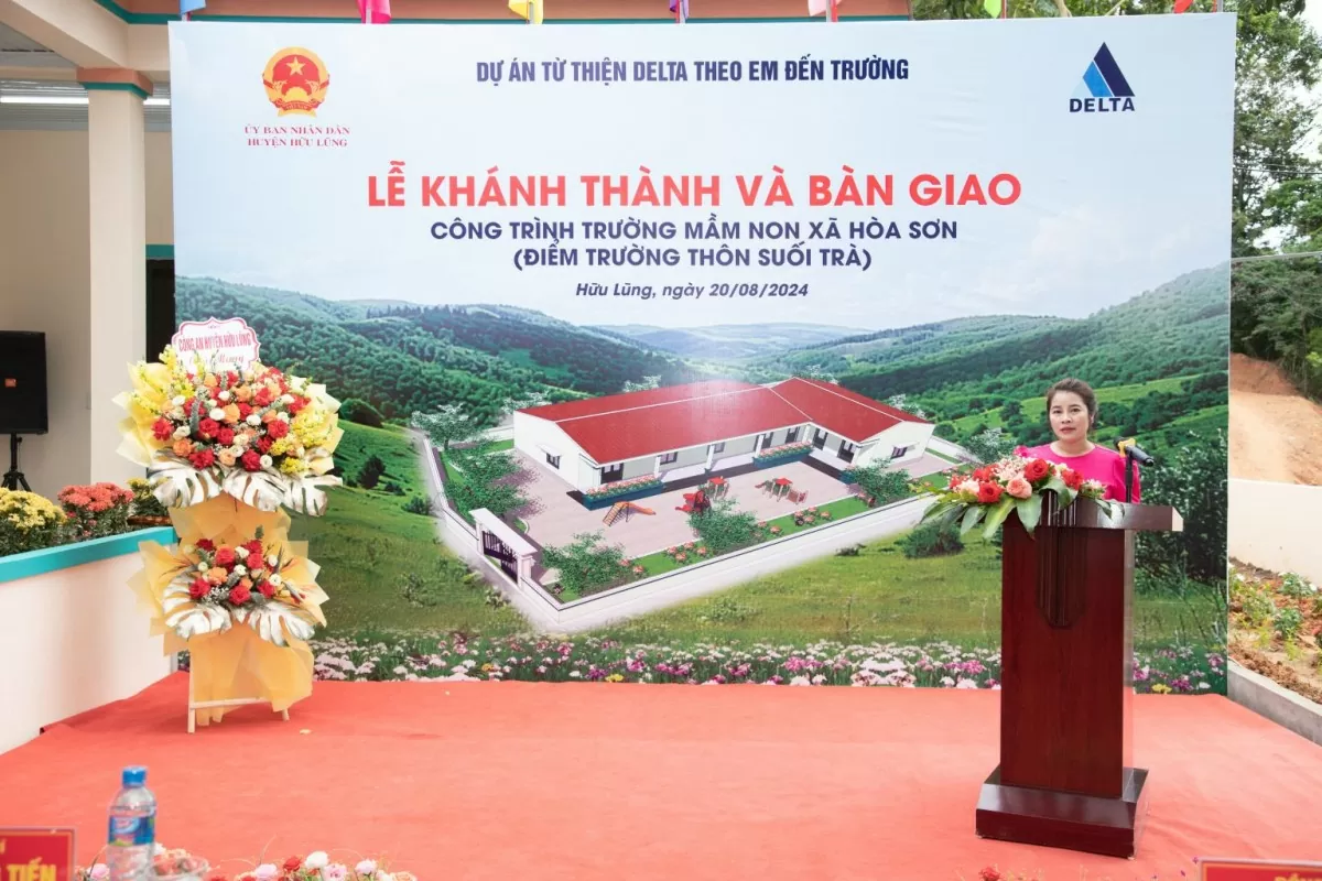 Delta Group khánh thành và bàn giao điểm trường Mầm non thôn Suối Trà