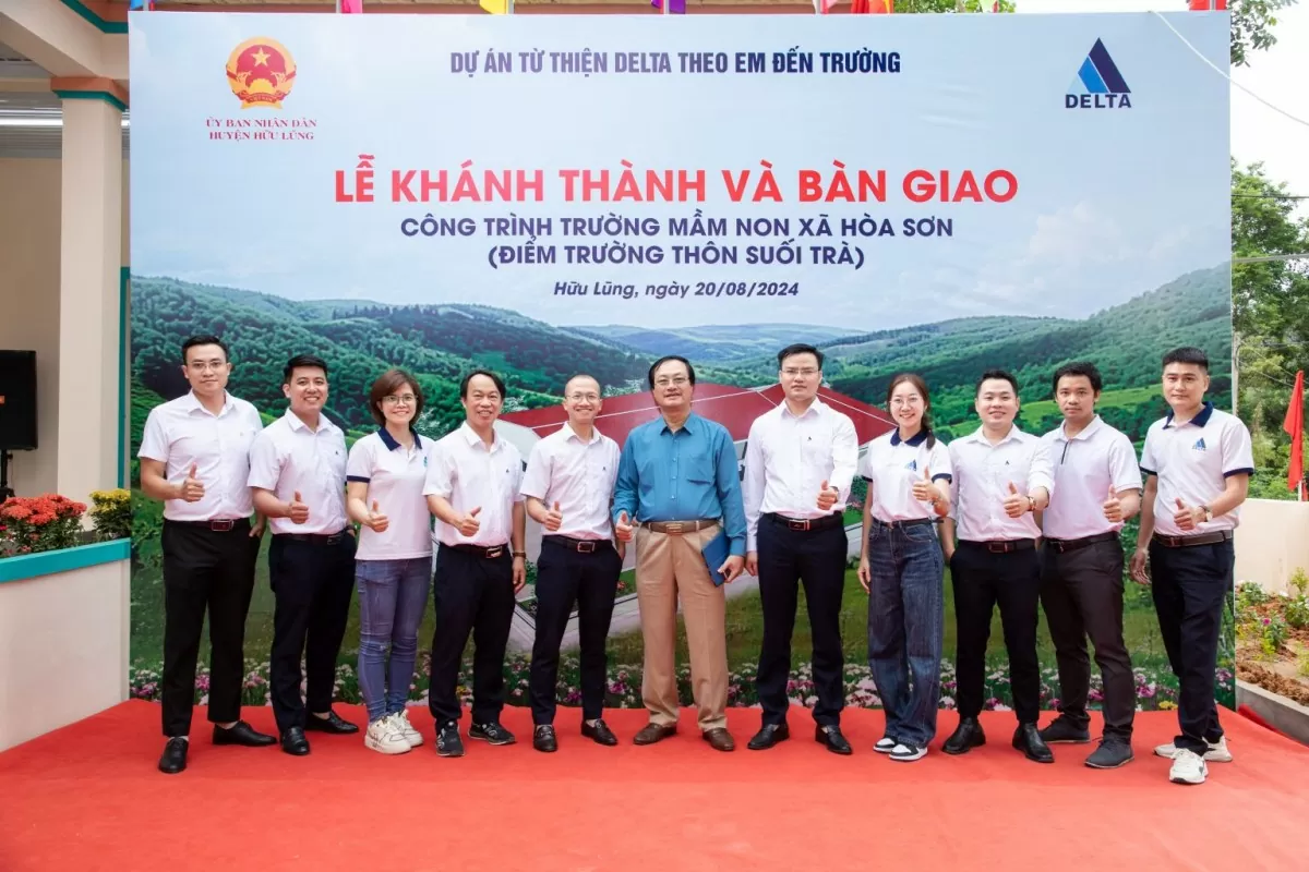 Delta Group khánh thành và bàn giao điểm trường Mầm non thôn Suối Trà