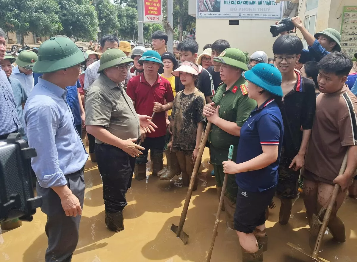 Thủ tướng Phạm Minh Chính thị sát tình hình, chỉ đạo ứng phó, khắc phục hậu quả mưa lũ tại Yên Bái