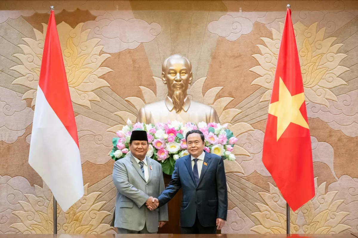 Chủ tịch Quốc hội Trần Thanh Mẫn tiếp Tổng thống đắc cử Cộng hòa Indonesia Prabowo Subianto