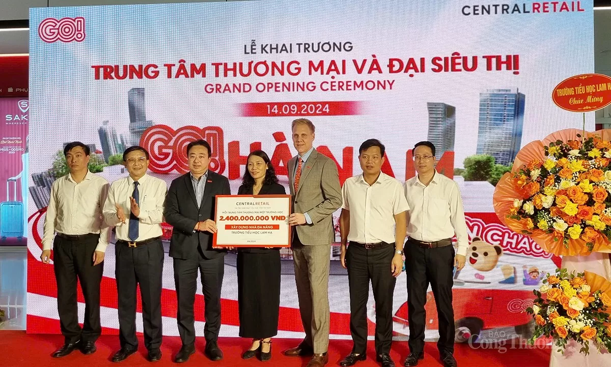 tập đoàn Central Retail Việt Nam quyết định tài trợ 2,4 tỷ đồng cho Trường Tiểu học Lam Hạ tại thành phố Phủ Lý