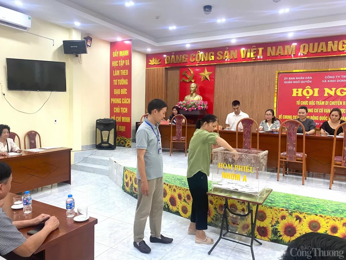 Hải Phòng: 91 hộ dân tại chung cư A7-A8 Vạn Mỹ được bốc thăm bố trí về chung cư HH1-HH2