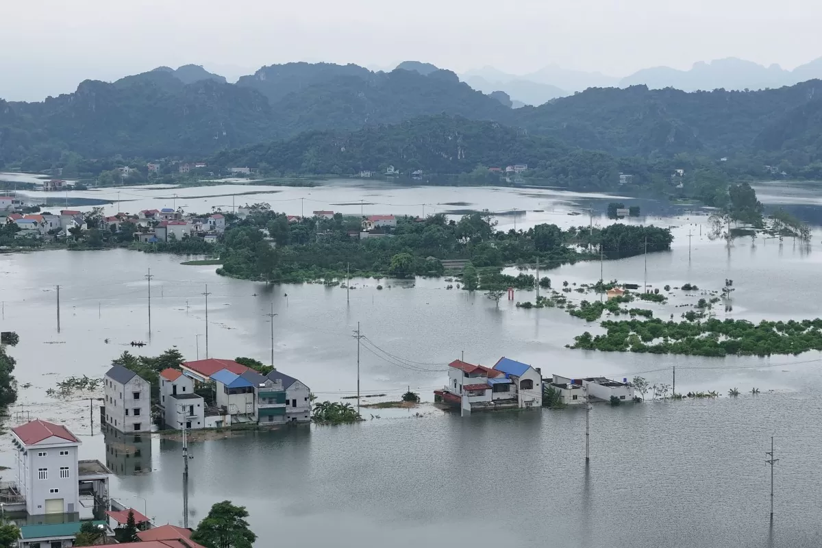 Hà Nội: Huyện Mỹ Đức vẫn chìm trong biển nước