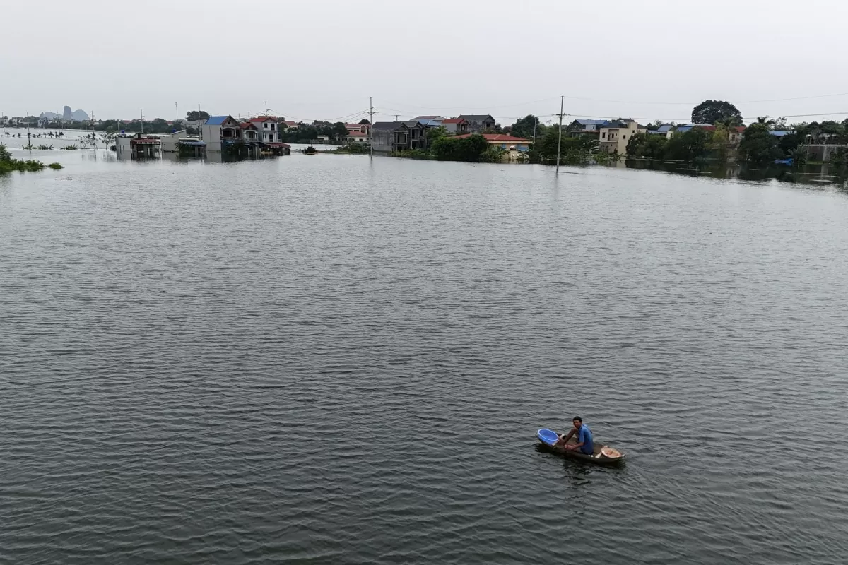 Hà Nội: Huyện Mỹ Đức vẫn chìm trong biển nước