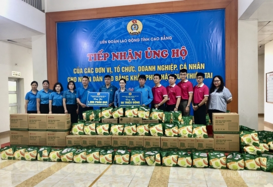 cong doan cong thuong viet nam ung ho tinh cao bang khac phuc hau qua thien tai