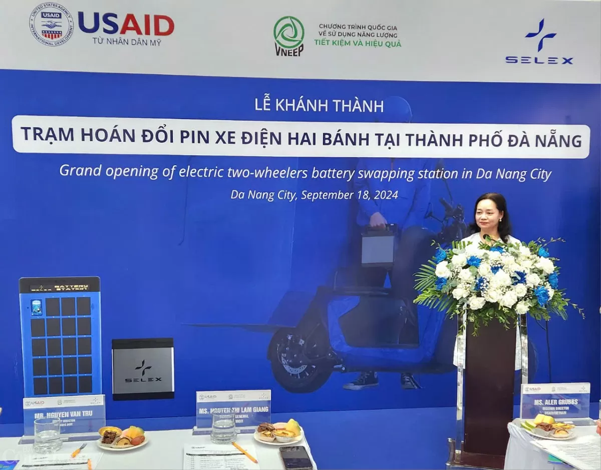 Đà Nẵng:  Khánh thành trạm hoán đổi pin xe điện hai bánh đầu tiên