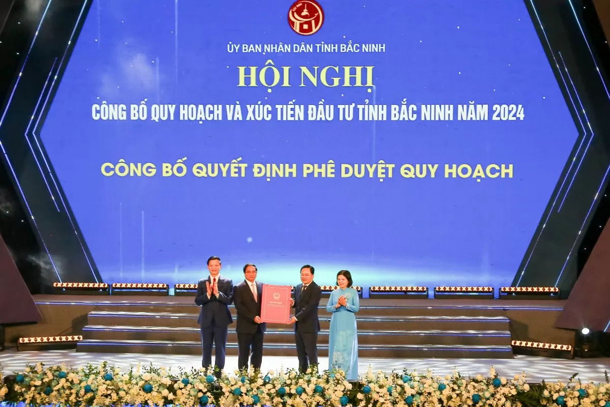 Thủ tướng Chính phủ dự Hội nghị công bố Quy hoạch và Xúc tiến đầu tư tỉnh Bắc Ninh năm 2024