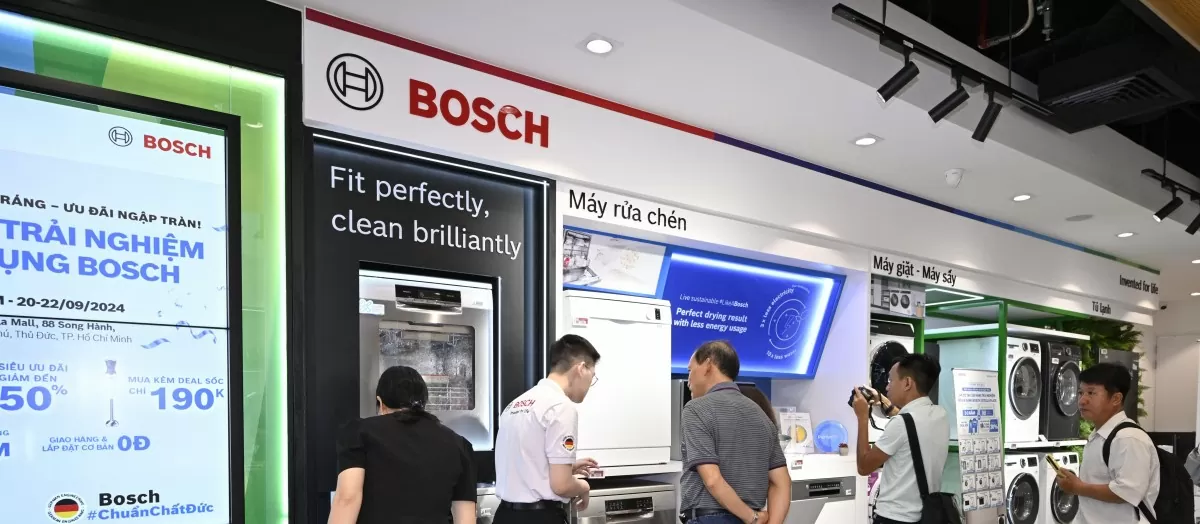 Những sản phẩm gia dụng mới nhất từ Bosch được trưng bày tại cửa hàng