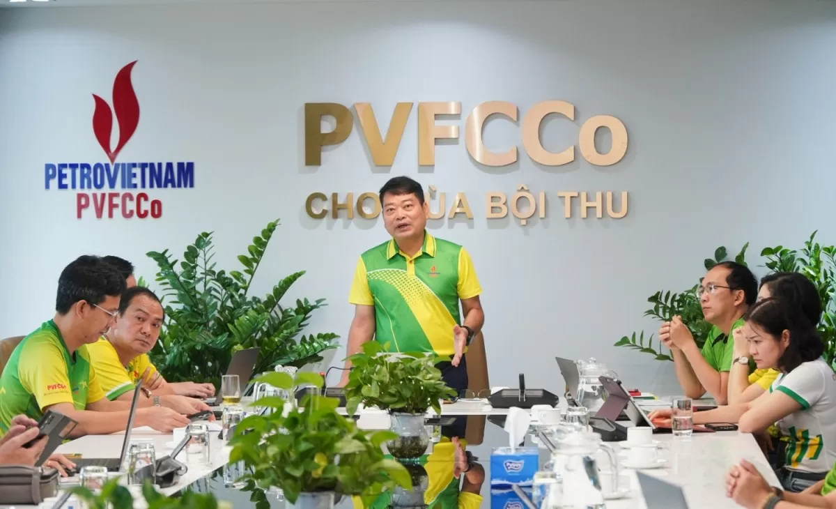 Ông Tống Xuân Phong – Chủ tịch Công đoàn PVFCCo chia sẻ tại chương trình