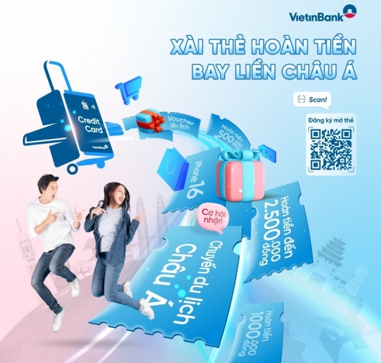 hoan tien len den 2500000 vnd danh cho chu the tin dung quoc te vietinbank