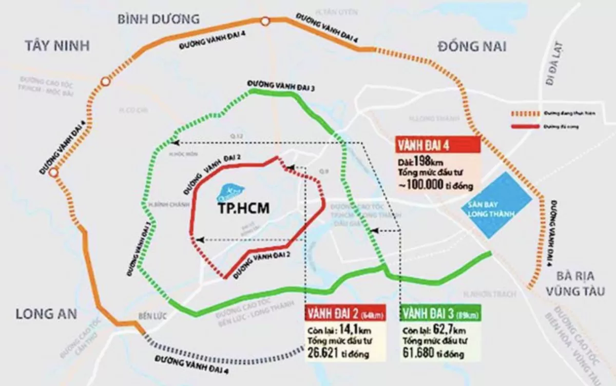 Đề xuất gom Vành đai 4 TP. Hồ Chí Minh thành một dự án lớn, Bộ Giao thông Vận tải nói gì?