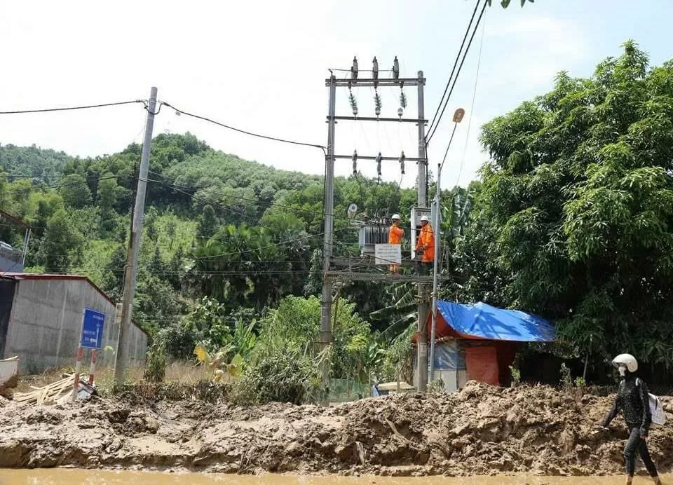 Lào Cai:  Đã cấp điện trở lại cho 100% thôn, bản sau thiệt hại bão lũ