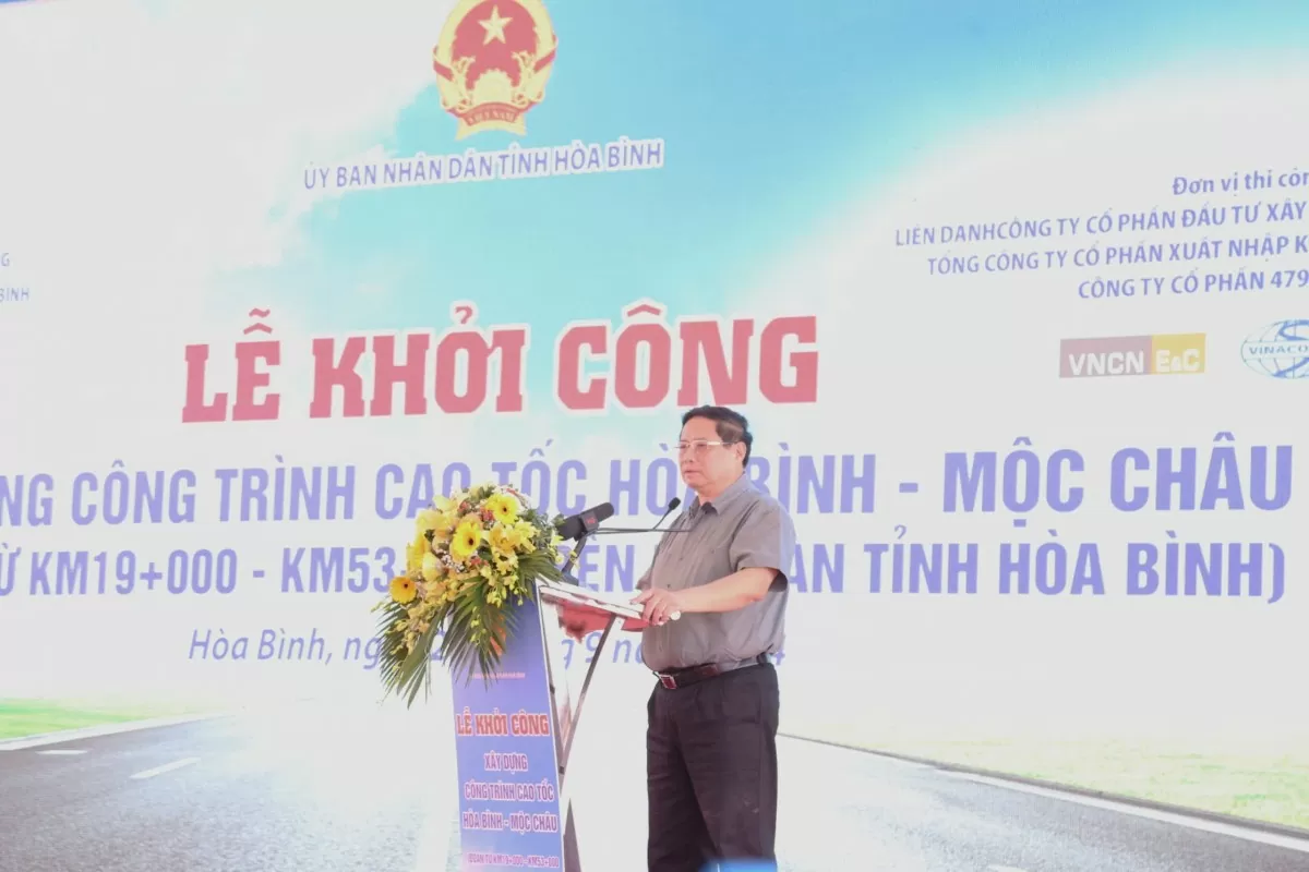 Thủ tướng dự lễ khởi công cao tốc Hoà Bình - Mộc Châu