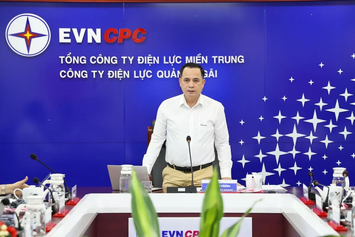 Chủ tịch HĐTV EVNCPC Nguyễn Thanh phát biểu chỉ đạo tại buổi làm việc