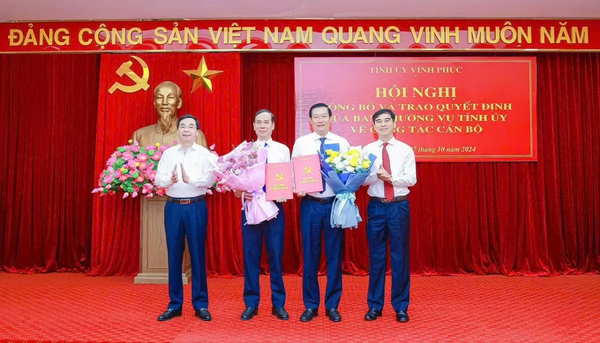 Nhân sự 7/10: Vĩnh Phúc có tân Trưởng Ban Dân vận, Trưởng Ban Tuyên giáo