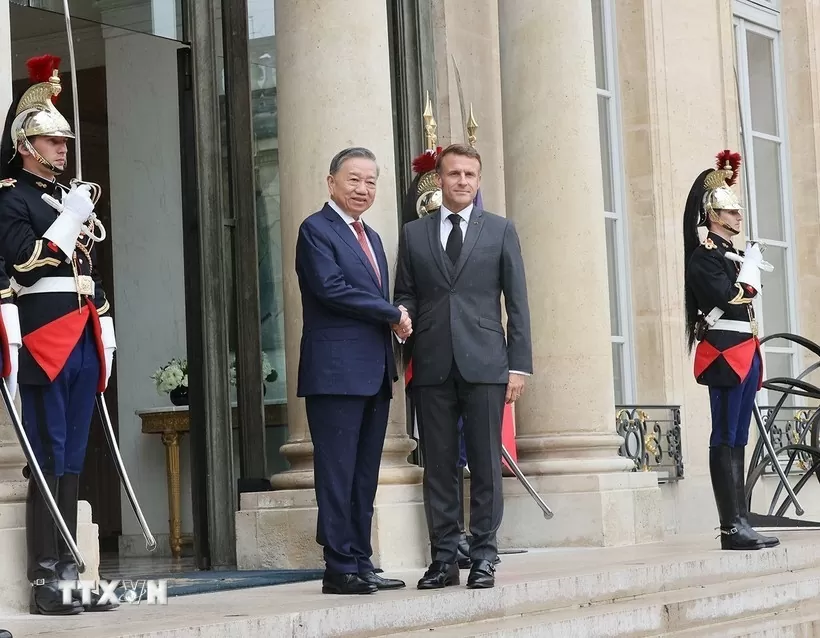 Tổng Bí thư, Chủ tịch nước Tô Lâm hội đàm với Tổng thống Pháp Emmanuel Macron