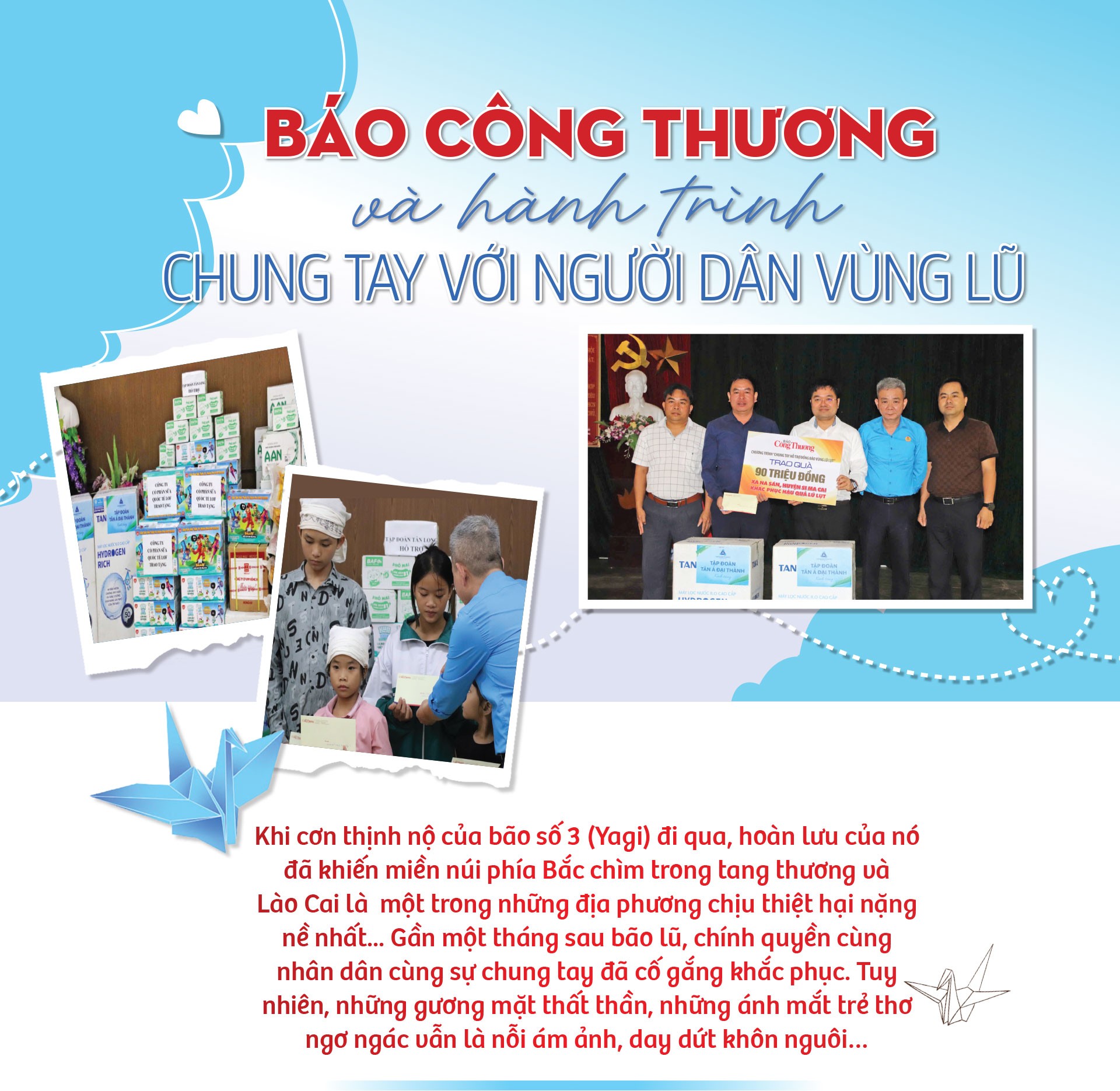 Báo Công Thương và hành trình chung tay với người dân vùng lũ