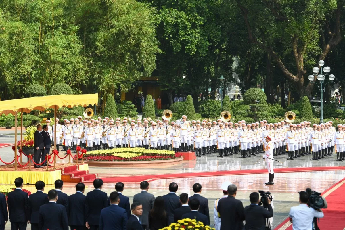 Thủ tướng Phạm Minh Chính chủ trì Lễ đón chính thức Thủ tướng Trung Quốc Lý Cường