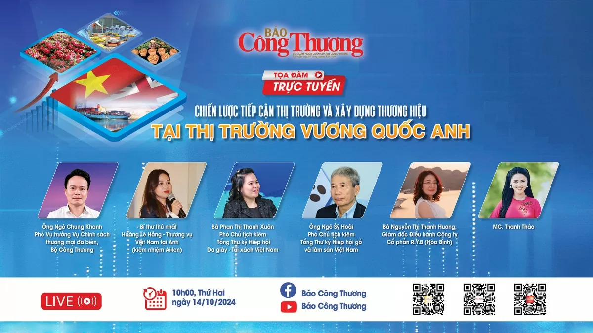 Sắp diễn ra Tọa đàm 'Chiến lược tiếp cận thị trường và xây dựng thương hiệu tại thị trường Vương quốc Anh'