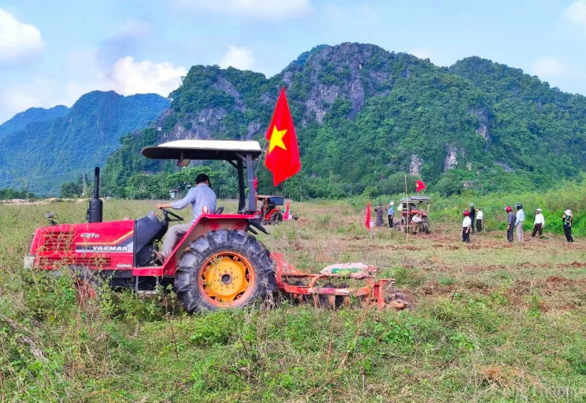 Quảng Bình: Nông dân vùng di sản Phong Nha tổ chức 'đua máy cày'