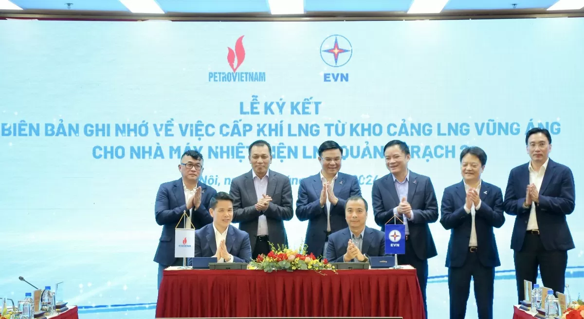 Lễ ký kết có sự chứng kiến của các lãnh đạo cấp cao Petrovietnam, EVN và PV GAS