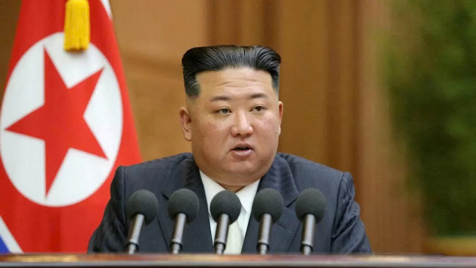 Nhà lãnh đạo Triều Tiên Kim Jong Un phát biểu tại Bình Nhưỡng. Ảnh: AFP