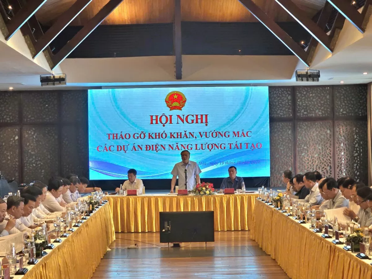 Chùm ảnh: Hội nghị tháo gỡ khó khăn, vướng mắc các dự án năng lượng tái tạo Chùm ảnh: Hội nghị tháo gỡ khó khăn, vướng mắc các dự án năng lượng tái tạo