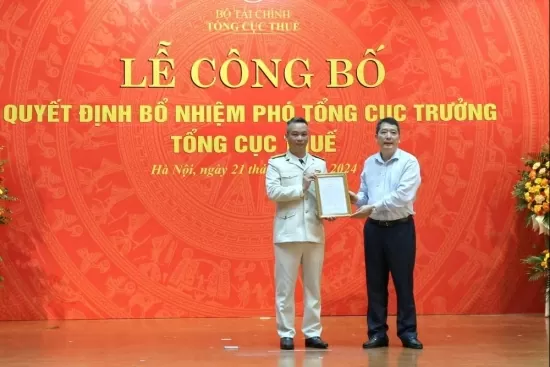 Bổ nhiệm tân Phó Tổng cục trưởng Tổng cục Thuế