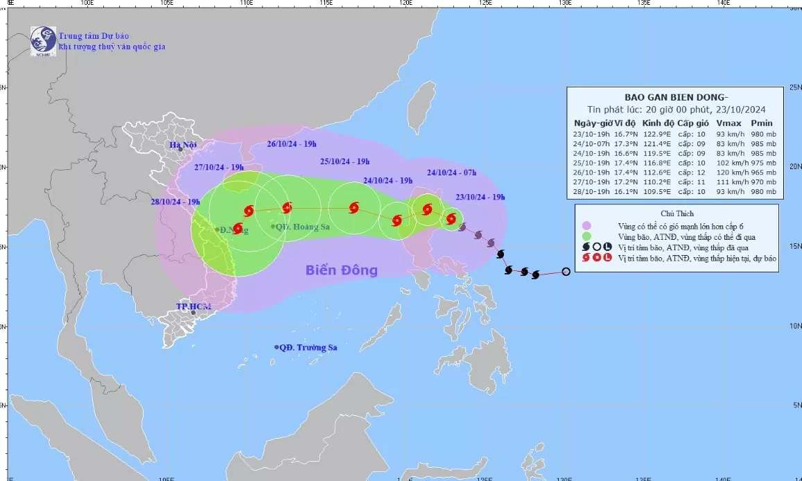 Tin mới nhất cơn bão Trà Mi ngày 24/10/2024...