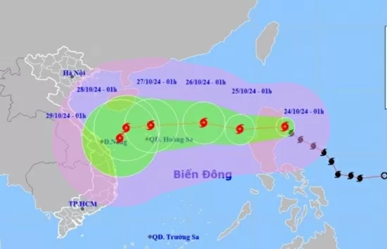 Tin mới nhất cơn bão Trami hôm nay 24/10: Bão Trà Mi vào Biển Đông sẽ gây mưa lớn diện rộng