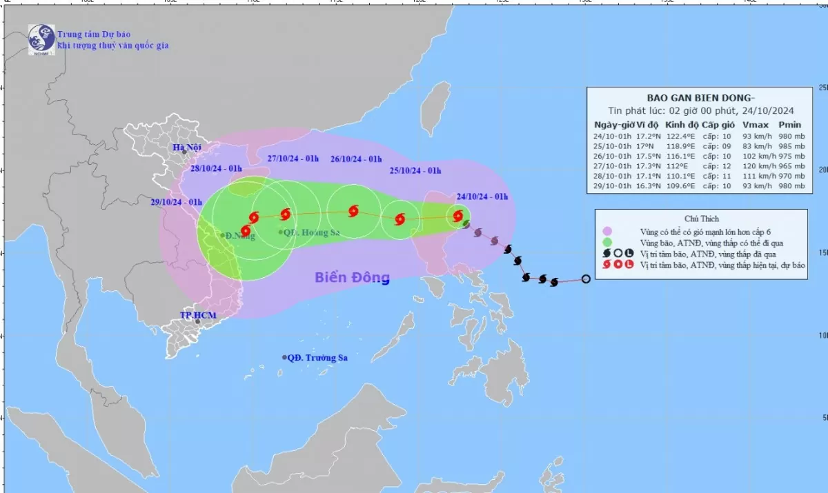 Dự báo thời tiết hôm nay ngày 24/10/2024: …