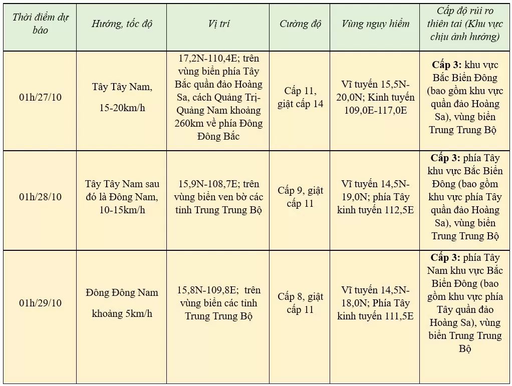 Tin bão số 6 trên Biển Đông mới nhất hôm nay 26/10..............