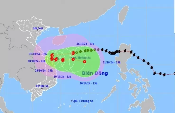 Tin khẩn cấp (cơn bão số 6) mới nhất chiều nay 26/10: Bão số 6 tăng cấp, tiến sát Đà Nẵng