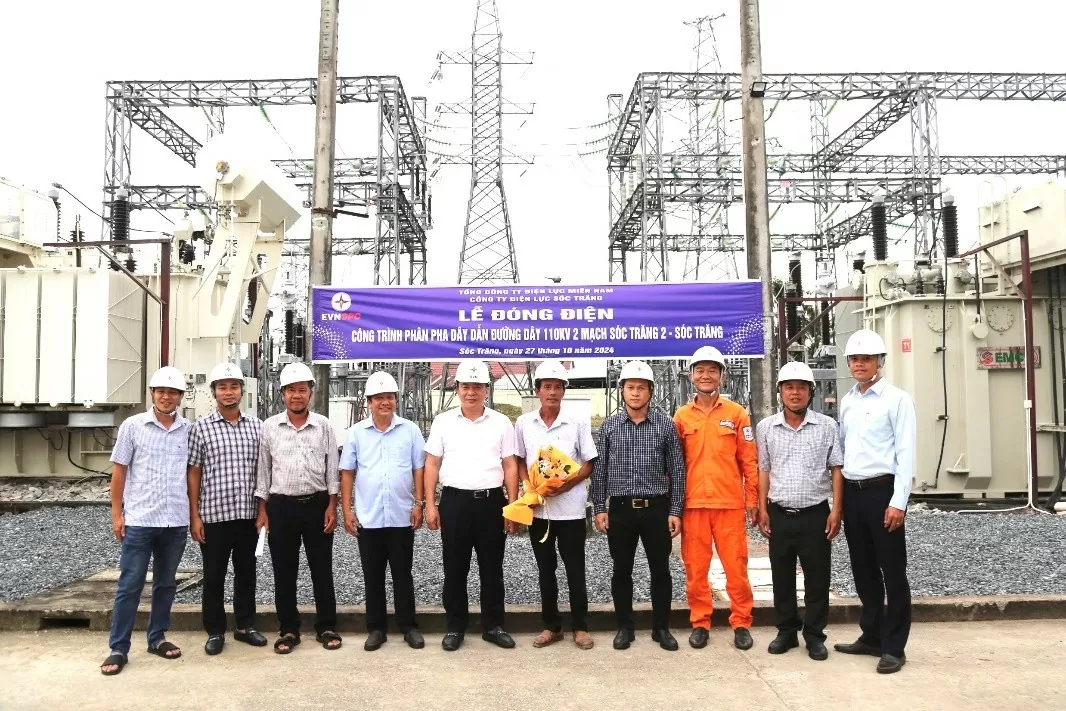 Sóc Trăng: Công trình phân pha đường dây 110kV chính thức đi vào hoạt động