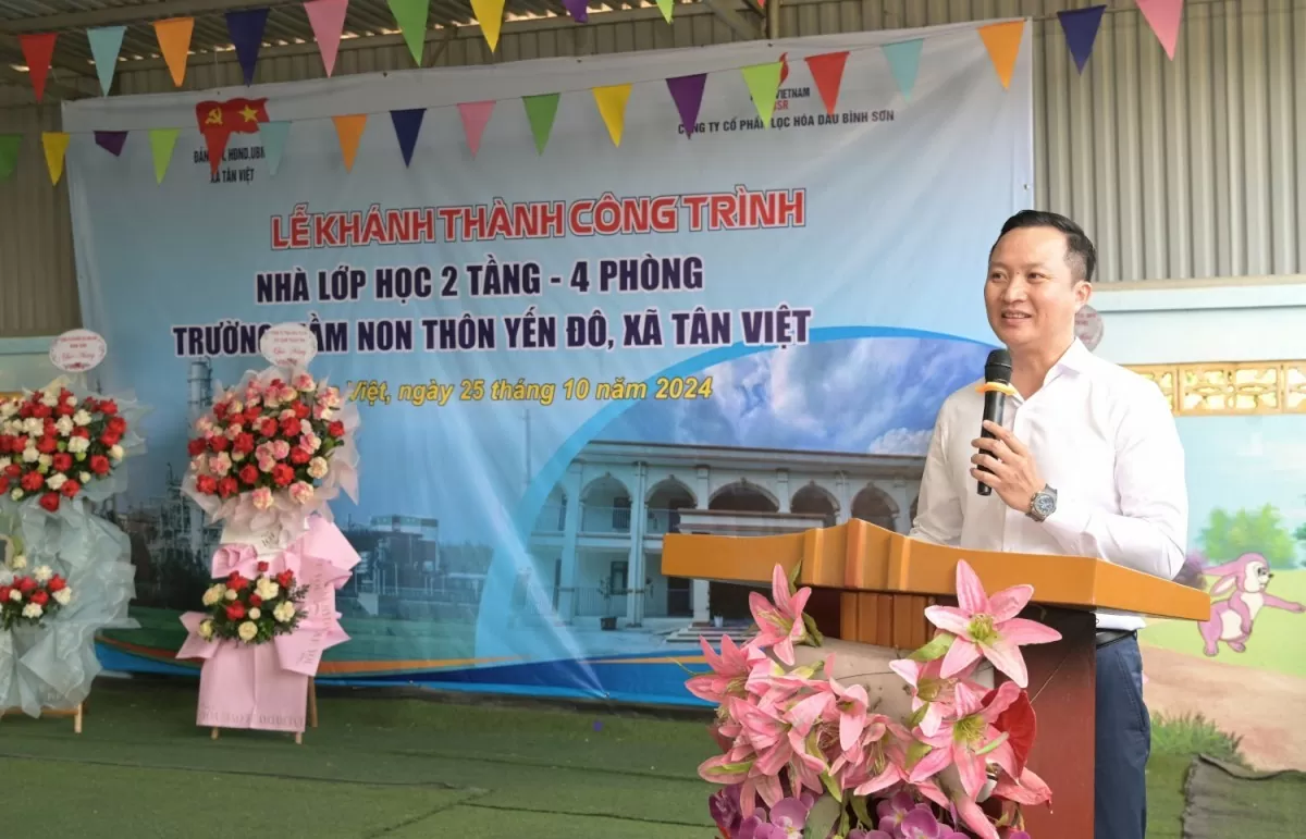 Khánh thành công trình nhà lớp học Trường Mầm non thôn Yến Đô do BSR tài trợ