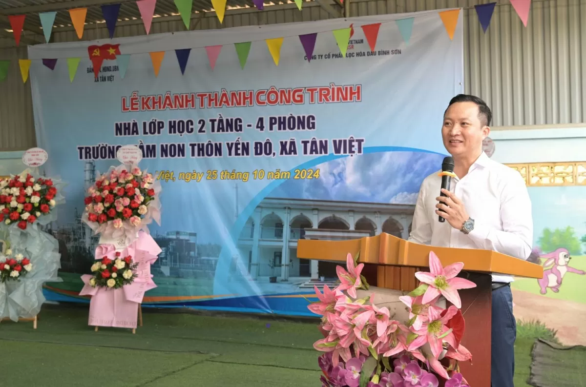 Khánh thành công trình nhà lớp học Trường Mầm non thôn Yến Đô do BSR tài trợ